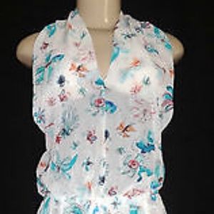 Rachel Roy “Aegean” Tiered Floral Watercolor Dress